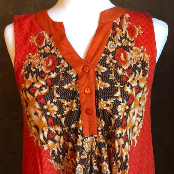 Flint & Moss Boho Sleeveless Shift Dress - Picture 2 of 5